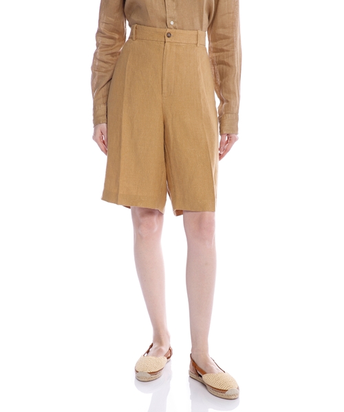 Linen bermuda shorts