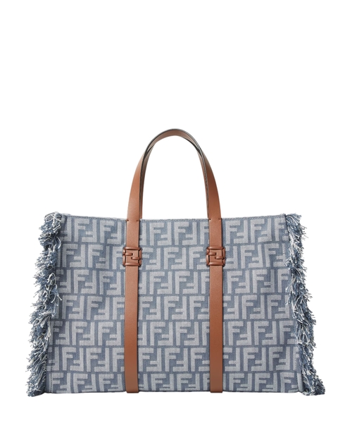 Summer Tote denim-effect FF jacquard bag | Emporium