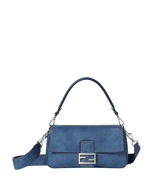 Сумка Baguette из кожи с эффектом денима