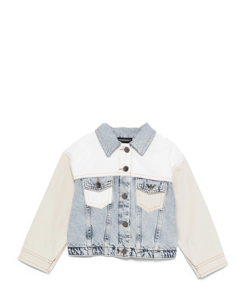 Colorblock denim jacket