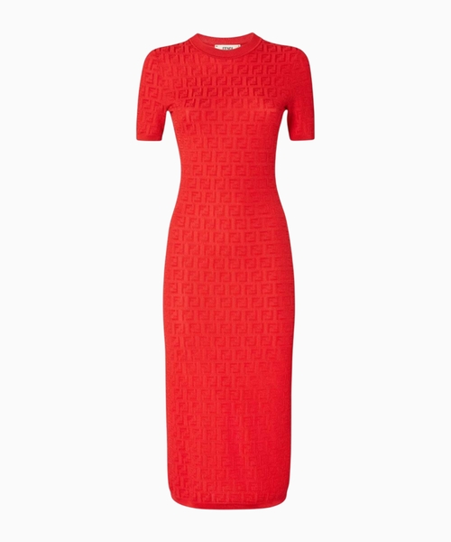 FF embroidered midi dress