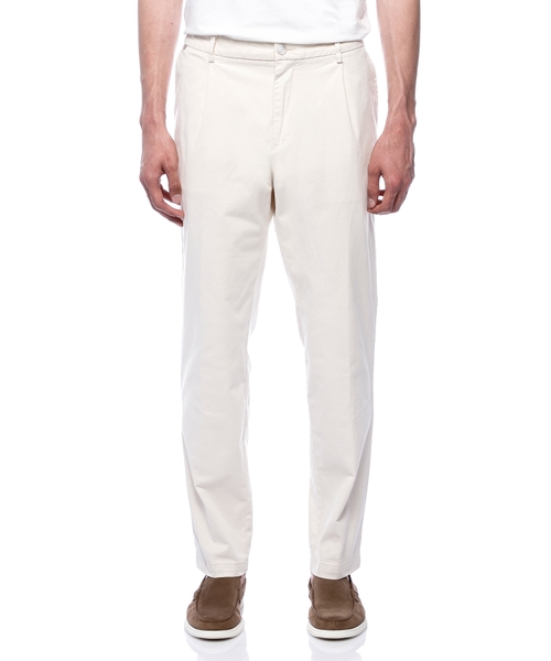 Straight-fit cotton trousers