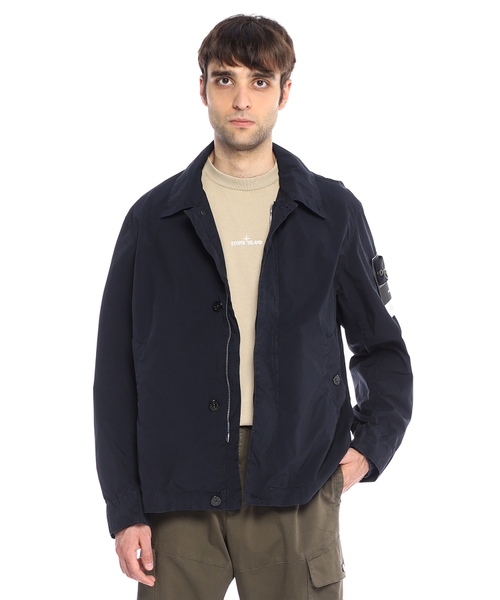 Jacket with patch logo sleeve