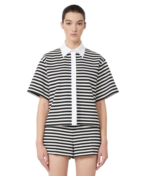 Рубашка из джерси в полоску