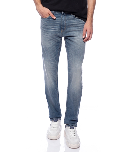 Dar biçimli denim şalvar