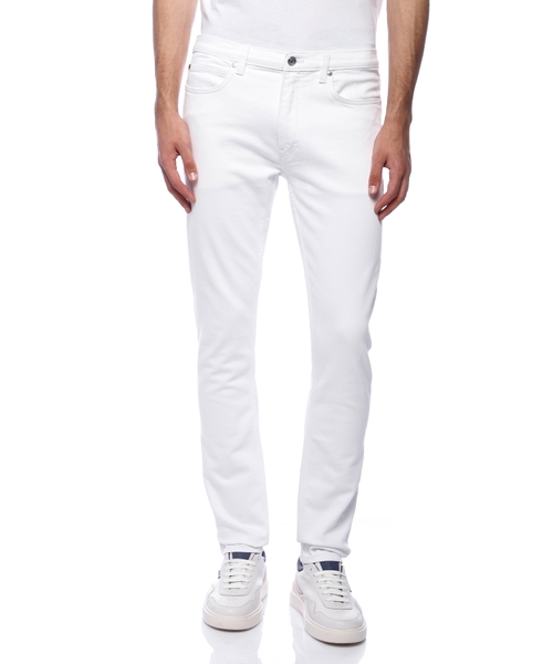 Extra-slim-fit jeans in white stretch denim
