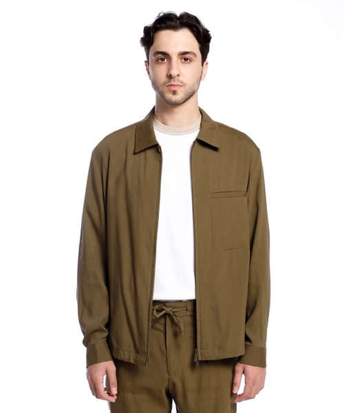 Верхняя рубашка свободного кроя на молнии