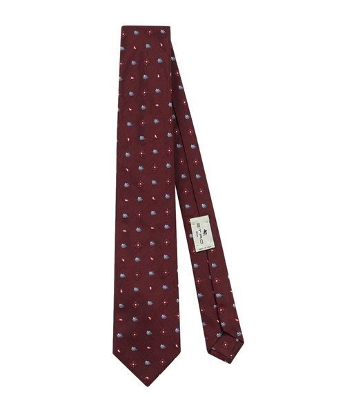 Patterned silk tie