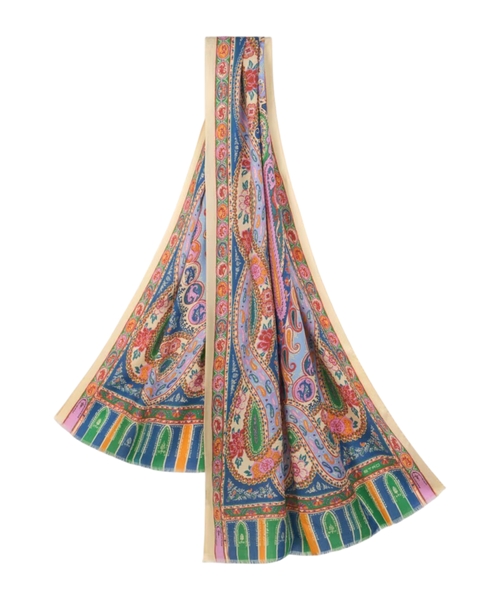 Printed cashmere-blend scarf