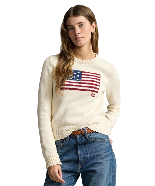 Flag cashmere crewneck jumper