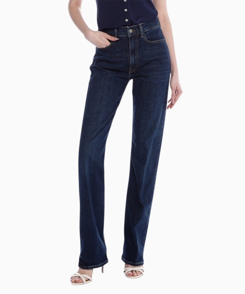 Düz biçimli denim şalvar