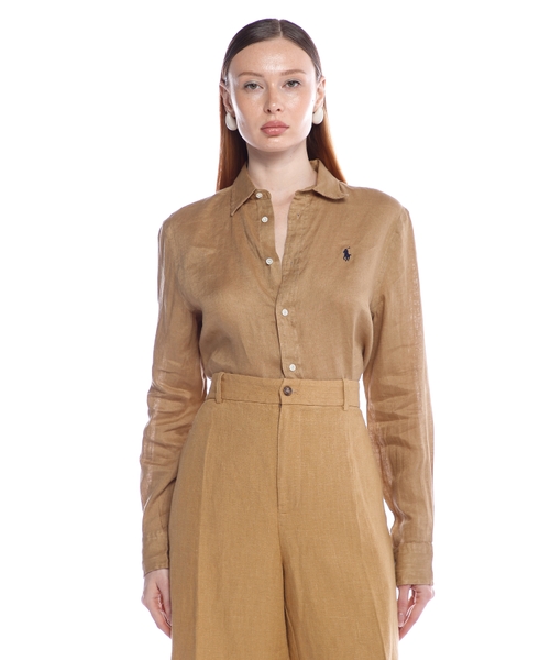 Classic fit linen shirt