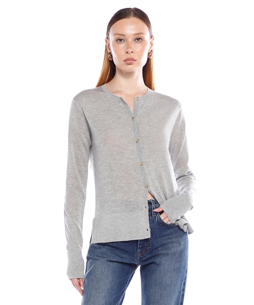 Raglan-sleeve cashmere cardigan