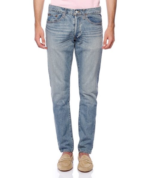 Düz biçimli denim şalvar