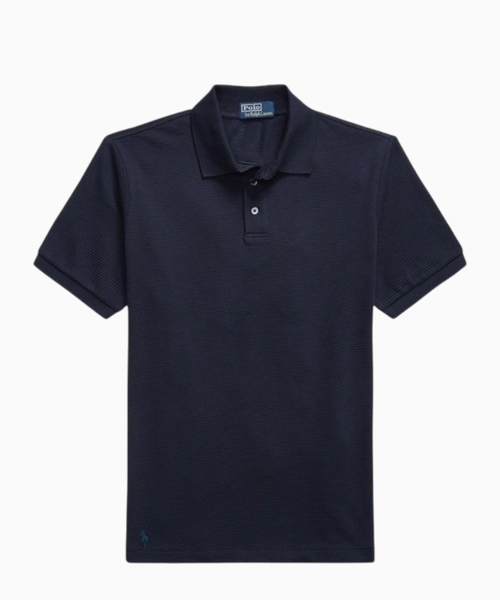 Straight fit cotton polo
