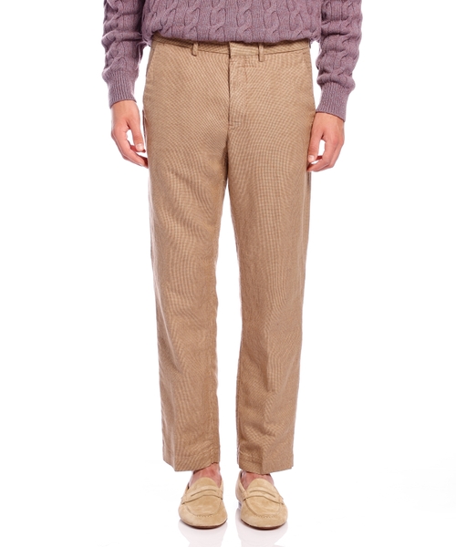 Брюки из льна и хлопка