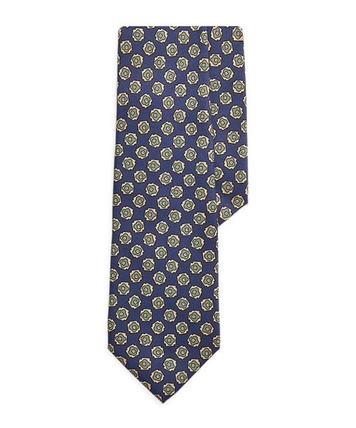 Printed silk tie