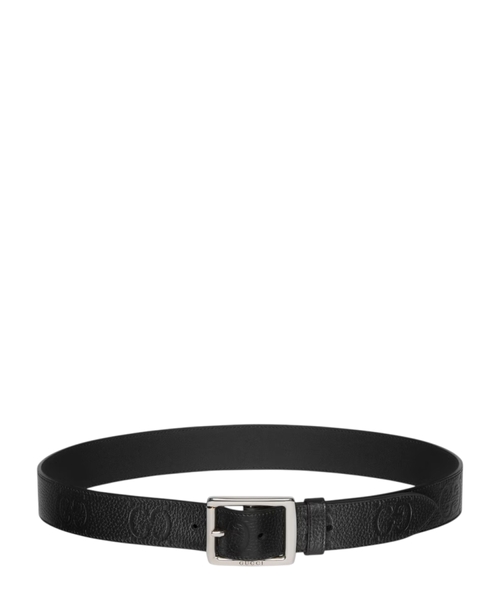 GG-debossed leather belt