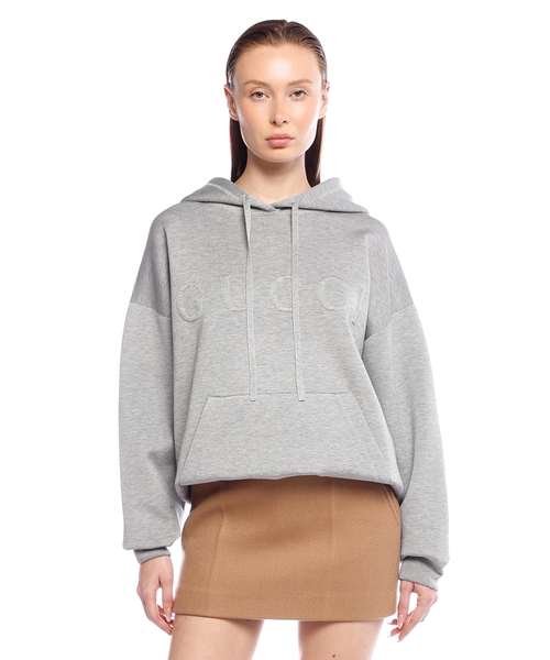 Extra fine knit hooded sweater