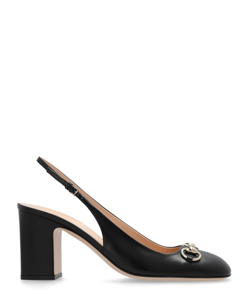 Horsebit slingback pump