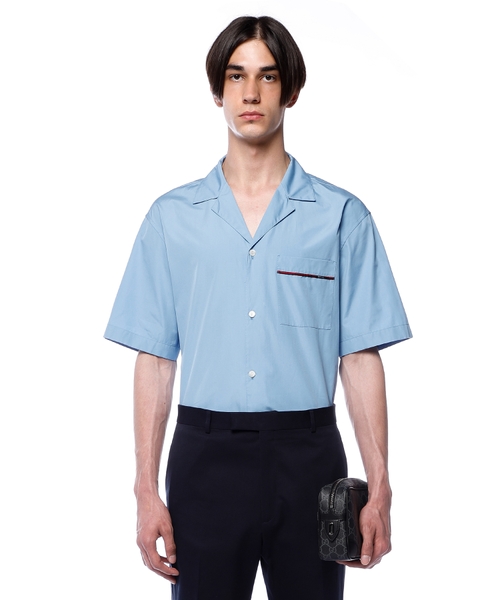 Regular fit cotton shirt with Web