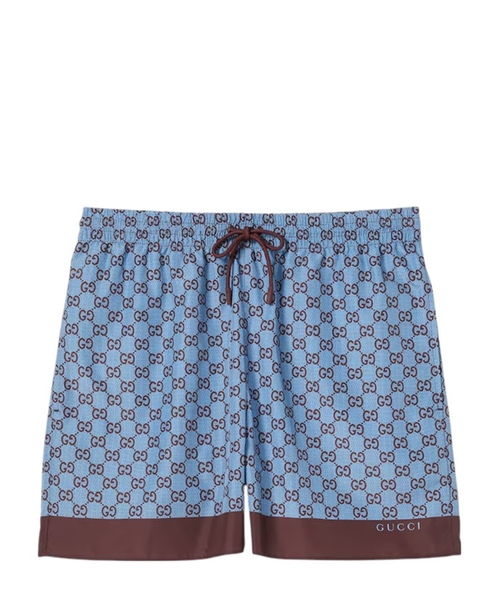 Printed poplin tech swim shorts