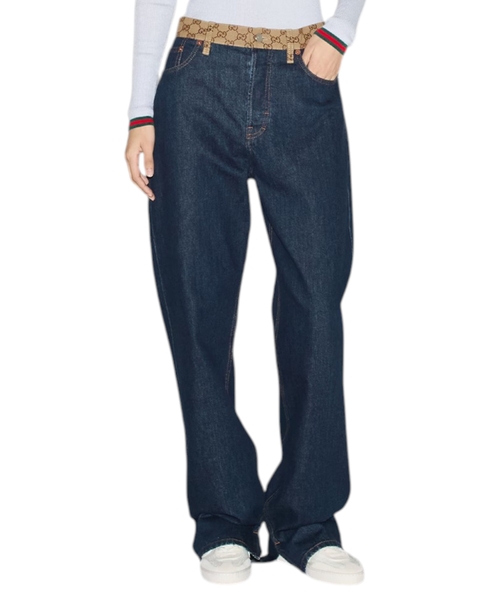 Boyfriend biçimli denim şalvar