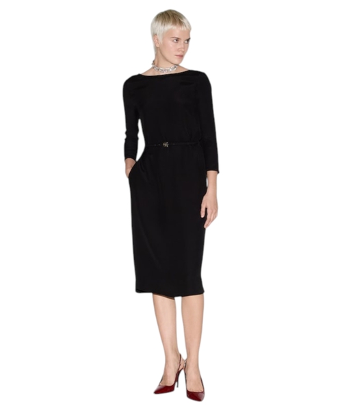 Платье миди из шелкового кади