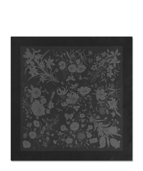 Шелковый платок-каре из твила с принтом