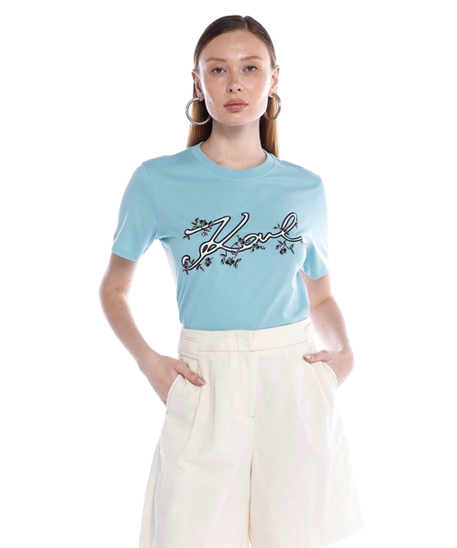 Хлопковая футболка с вышивкой