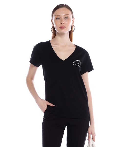 Karl Signature pambıq T-shirt