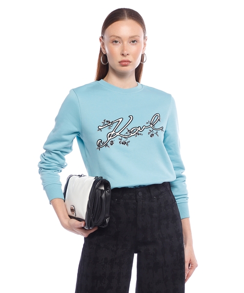 Sweatshirt with logo applique