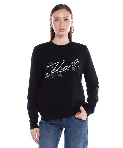 Sweatshirt with logo applique