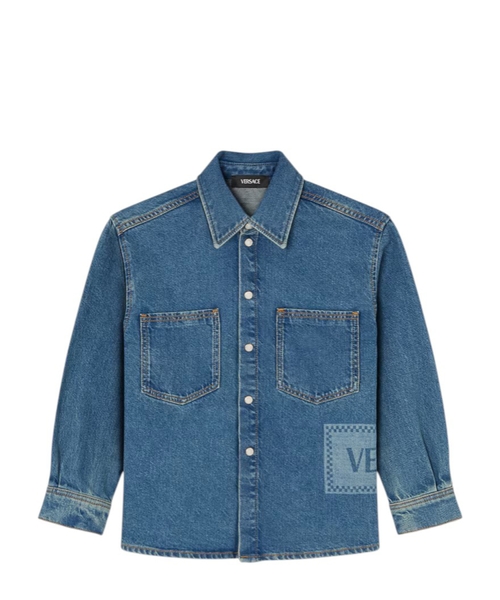 '90s Vintage Logo denim shirt