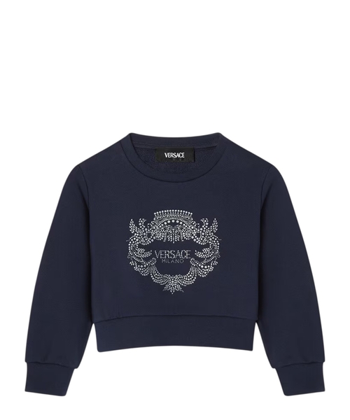 Crystal-embellished sweatshirt