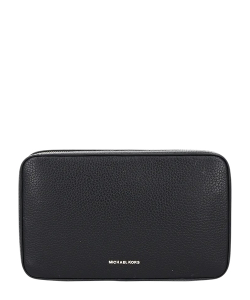 Medium pebbled leather tech organizer