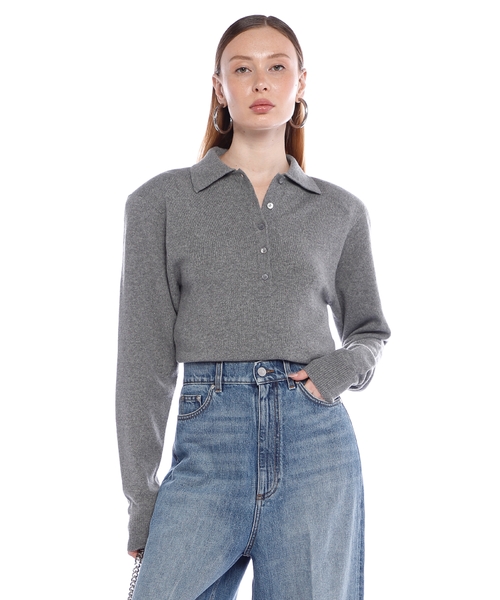 Strong shoulder polo shirt