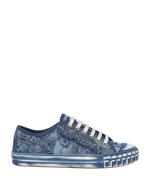 Domino denim low-tops