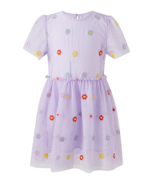 Floral-embroidered dress