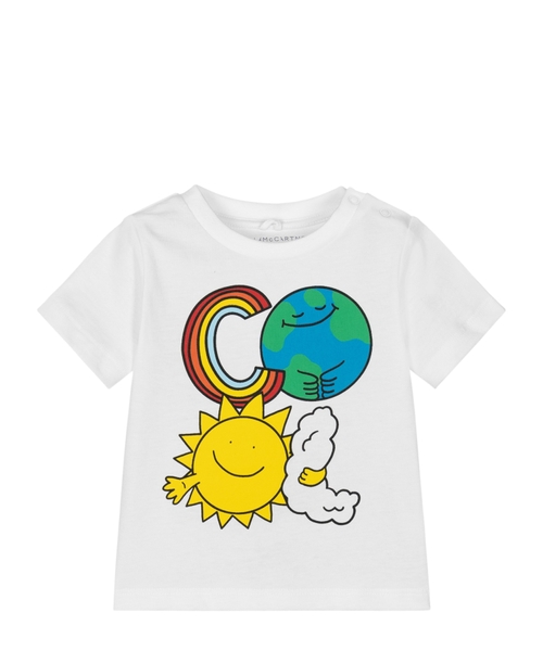 Earth friends qrafik printli t-shirt