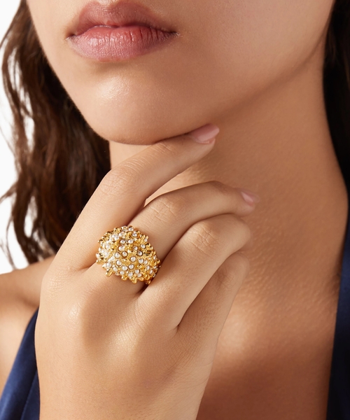 Johanna Laura Constantine ピンク ゴールド リング SET OF THREE RINGS WITH LARGE STONE – Joanna Laura Constantine