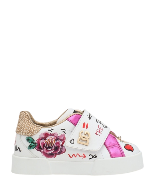 Printed sneakers with logo