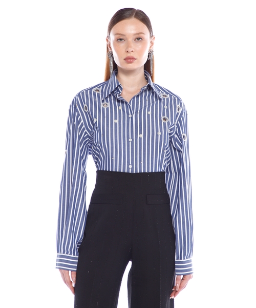 Logo printed silk shirt | Emporium