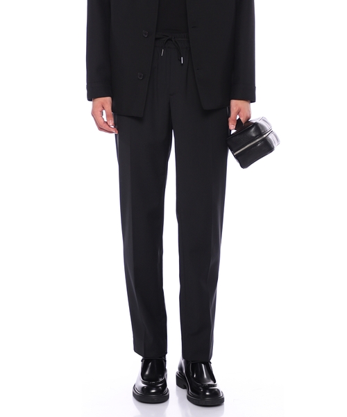 Брюки прямого кроя на эластичном поясе