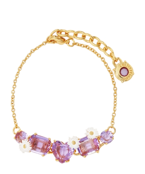 Lavender Diamantine five stone fine bracelet