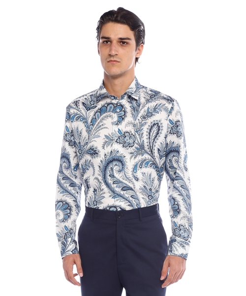 Хлопковая рубашка с принтом пейсли