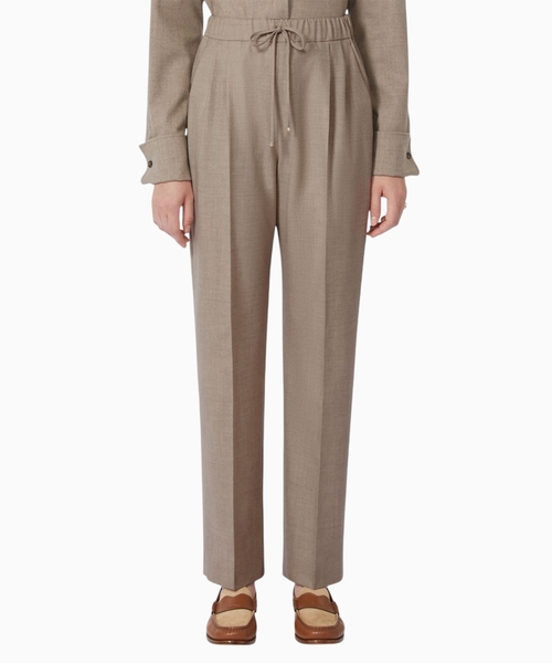 Cashmere drawstring trousers