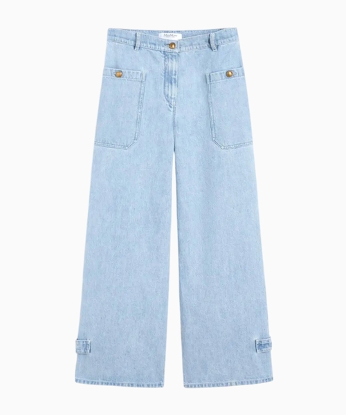 Wide fit denim jeans