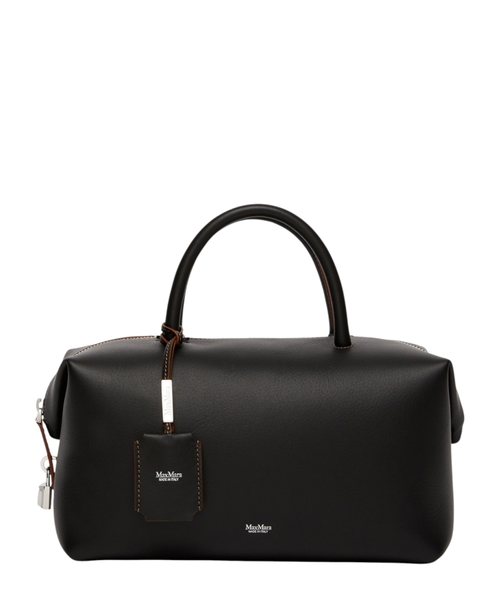 Medium natural leather bowler bag