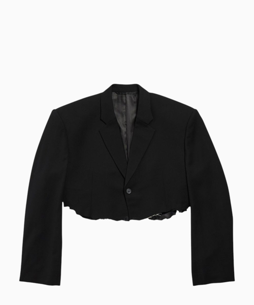 Cut off single breasted jacket